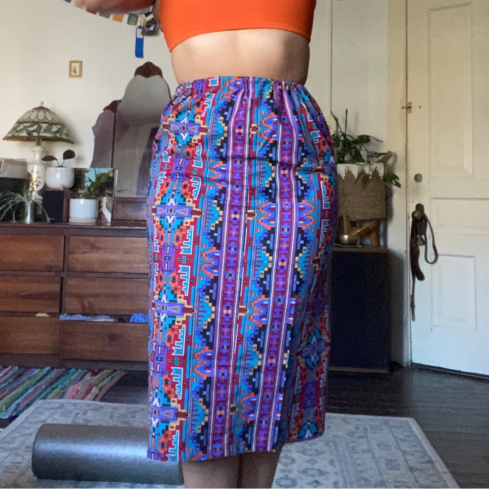 Vintage tribal print, pencil skirt